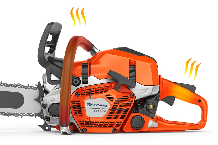 Husqvarna 564 XPG Pilarka spalinowa łańcuchowa z podgrzewanymi uchwytami utrzymuje ciepłe dłonie